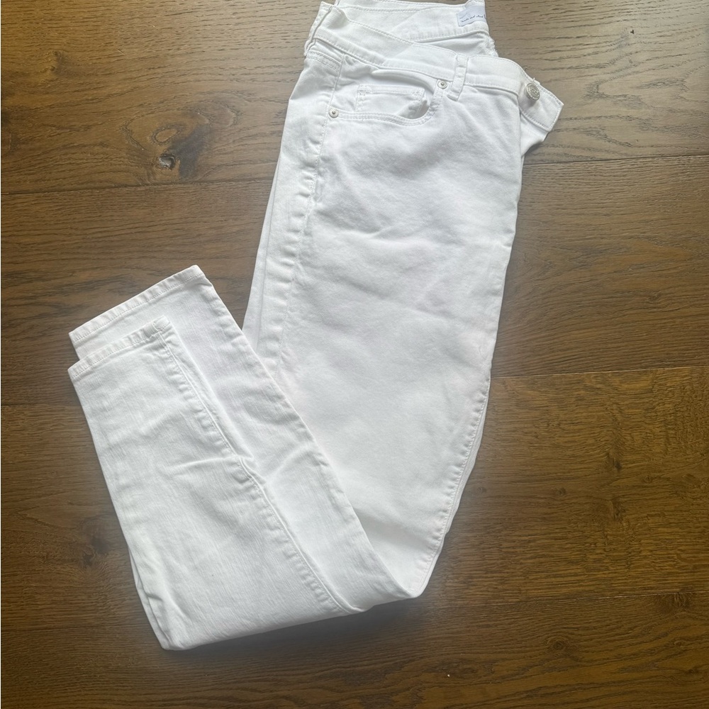 LOFT White Straight Leg Jumpsuit